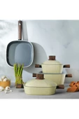 Schafer Challenger Seramik Tencere Seti 7 Parça-krem thumbnail 1