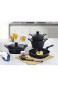 Schafer Felsen Yanmaz Yapışmaz Döküm Tencere Seti-7 Parça thumbnail 2