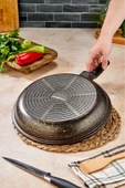 Cooker CKR3373  İki Bölmeli Döküm Granit Tava-32cm Siyah thumbnail 6