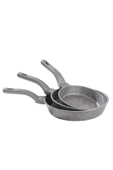 OMS 3737 Döküm Granit 3 Parça Tava Seti Gri (20-24-28 cm) thumbnail 3