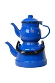 Ebru Metal Büyük Boy Emaye Çaydanlık Takımı 1,5/3,3 Lt - 1
