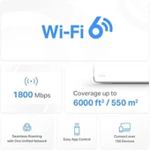 MERCUSYS HALO H70X-3 AX1800 Tüm Ev Mesh WiFi 6 Sistemi 3-lü paket thumbnail 4