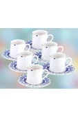 OMS PASLANMAZ Oms Collection 11116 Mavi Star 6 Kişilik Kahve Fincan Takımı thumbnail 2
