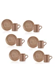 OMS Collection Afra Efes 6 Kişilik Türk Kahvesi Fincan Takımı thumbnail 1