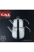 OMS 8090 Mega Sülale Boy Çelik Çaydanlık Takımı Sade thumbnail 2