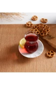Paşabahçe 6 Kişilik Dantel Porselen Tabaklı Çay Takımı - 2