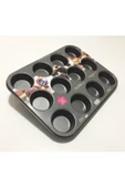 Fame Kıtchen 12li Yanmaz Yapışmaz Teflon Kaplama Muffin Kek Kalıbı Kekstra - 1