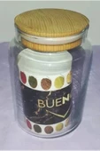 BUENOS Bambu Kapaklı Cam Kavanoz 500ml - 1