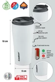 Cooker 0,40 ml Çift Kat Paslanmaz Çelik Termos ( Çay Kahve Piknik Kamp Outdoor Ofis Otel Kafe Okul )-beyaz - 1