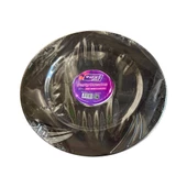 Kullan At Parti Davet Sunum Servis Plastik Sert Mika Tabak - 26 Cm. - Siyah - 6 Adetlik Paket - 1