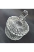 Sağlam Lüx Orta Boy Kesme Kapaklı Cam Şekerlik 14x6cm - 3