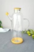 Paçi Alisa Bambu Kapaklı Silindir Borosilikat Yağlık - 1000 ml - 1
