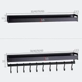 Cbtx 40 cm Mutfak Duvar Asılı Tutucu Baharat Depolama Rafı - 3