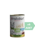 Anatolian Premium Adult Lamb Pate Kuzulu Yetişkin Ezme Kedi konservesi 400 gr x 6 Adet - 1