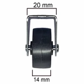 Sabit Mini Teker Mobilya Tekeri Masa Sehpa Komidin Dolap Küçük Tekerlek -4 Adet - 4