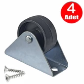 Sabit Mini Teker Mobilya Tekeri Masa Sehpa Komidin Dolap Küçük Tekerlek -4 Adet - 1