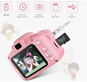 Mini Fotoğraf Makinesi Çocuk İçin Eğitici Video Kamera 1080p Hd Ekran Digital Usb Şarjlı Lens Camera - 2