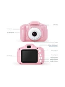 Mini Fotoğraf Makinesi Çocuk İçin Eğitici Video Kamera 1080p Hd Ekran Digital Usb Şarjlı Lens Camera - 4