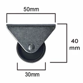 Sabit Mini Teker Mobilya Tekeri Masa Sehpa Komidin Dolap Küçük Tekerlek -4 Adet - 3