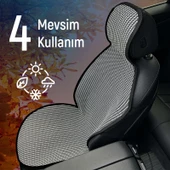 Suzuki Baleno Uyumlu Koltuk Kılıfı Minder Çizgili Füme Beyaz 2+1 Ön Arka Set - 4