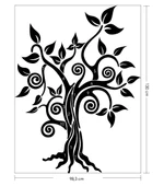 Meşe Ağacı Kadife Duvar Sticker 130X98 Cm - 3