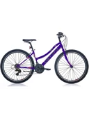 Carraro Speed 262 V 26"Jant 41 CM Kadro 21 Vites Bayan Bisikleti Eflatun Beyaz Mor thumbnail 1