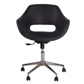 Wave Siyah Deri Ofis Çalışma Koltuğu thumbnail 1