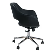 Wave Siyah Deri Ofis Çalışma Koltuğu thumbnail 2