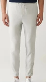 Avva Erkek Açık Gri Yandan Cepli Beli Lastikli Bağcıklı Relaxed Fit Rahat Kesim Jogger Pantolon E003000 - 1