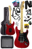 Midex RPH-40RD-35AMP 35W BT Amfili Elektro Gitar Seti HSH Manyetik Maple Klavye - 2