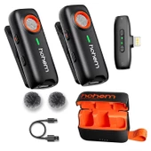 Hohem MIC-01 Wireless 2 Kişilik Yaka Mikrofonu (Lightning) thumbnail 3