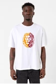 Sarı Kırmızı Aslan Beyaz Erkek Oversize Tshirt thumbnail 1