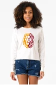 Sarı Kırmızı Aslan Ekru Ekstra Uzunkol Sweatshirt - 1