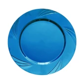 Kullan At Parti Davet Sunum Servis Plastik Sert Mika Tabak - 26 Cm. - Turkuaz - 6 Adetlik 10 Paket thumbnail 3