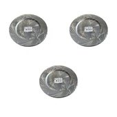 Kullan At Parti Davet Sunum Servis Plastik Sert Mika Tabak - 26 Cm. - Gümüş - 6 Adetlik 3 Paket thumbnail 1