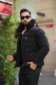 ERKEK YAKASI KÜRKLÜ KIŞLIK ŞİŞME MONT - 2