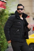 ERKEK YAKASI KÜRKLÜ KIŞLIK ŞİŞME MONT - 1