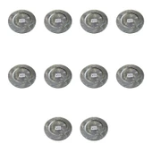 Kullan At Parti Davet Sunum Servis Plastik Sert Mika Tabak - 26 Cm. - Gümüş - 6 Adetlik 10 Paket thumbnail 1