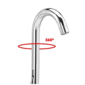Lavabo Mutfak Musluk Batarya Kuğu Metal Lüks Uzun Evye Borusu Krom Su 360° Dönen Kaliteli Dayanıklı - 5