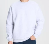 AC&Co / Altınyıldız Classics Erkek Kar Melanj Standart Fit Normal Kesim Içi Polarlı 3 Iplik Bisiklet Yaka Sweatshirt - 1