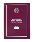 Gülpaş 8 Ders Yoklamalı Ders Defteri Bordo Plastik Kapak 384 - 1