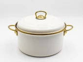 Bonera 24cm Krem Emaye Deri̇n Tencere - 2
