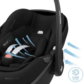 Maxi-Cosi Pebble 360 Pro Dünyanın İlk Kızaklı, Araç Dışına Çıkabilen ADAC'lı 360 Dönebilen Tam Yatabilen İsofix Bazalı Ana Kucağı ve Bebek Oto Koltuğu 0-13 kg Twillic Black - 6