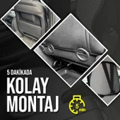 Skoda Favorit Uyumlu Koltuk Kılıfı Minder Krem 2+1 Ön Arka Set - 2