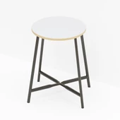 Eportatif Tabure Sandalye Mutfak Sandalyesi Beyaz 1478 - 2