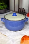 Nishev.com Evini Sev Emaye Derin Bombeli Yoğurt Tenceresi 24 cm 5.5 Litre - Mavi - 1