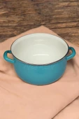 Nishev.com Evini Sev Emaye Derin Bombeli Yoğurt Tenceresi 24 cm 5.5 Litre - Turkuaz - 2