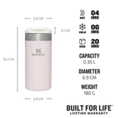 Stanley 10-10788-066 The AeroLight Transit 0,35 Litre Çelik Termos Bardak - Pembe - 2