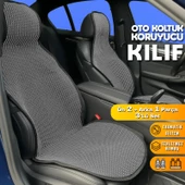 Peugeot 2008 Uyumlu Koltuk Kılıfı Minder Füme 2+1 Ön Arka Set thumbnail 1