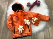 Unisex Çocuk Su Ve Rüzgar Geçirmez Bere Atkılı Mont - 1